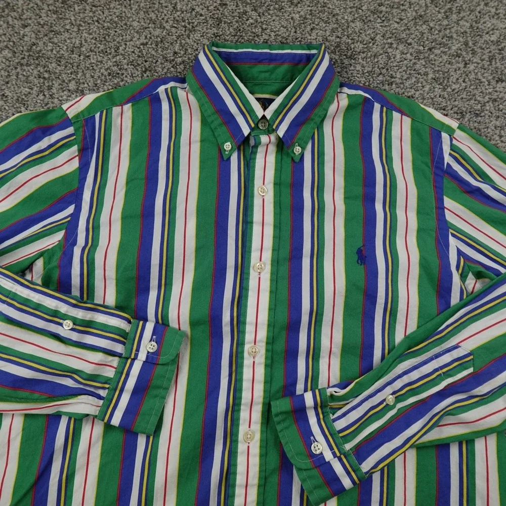 Ralph Lauren Shirt Mens M Serape Western Cowboy Pony Long Sleeve Button Up‎ 90s